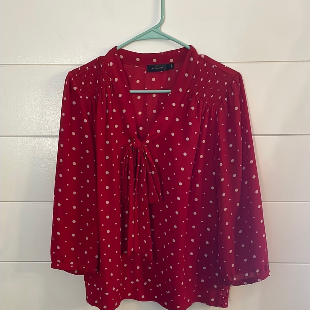 Red Polka Dot Blouse
